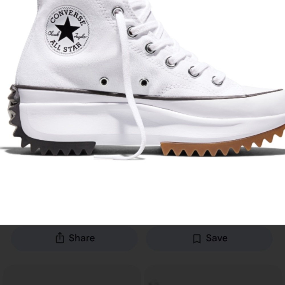 Converse White High-Top Platform Chuck Taylor Sneakers with Gum Outsole - Picture 3 of 11